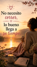 No necesito correr, lo bueno llega a su tiempo