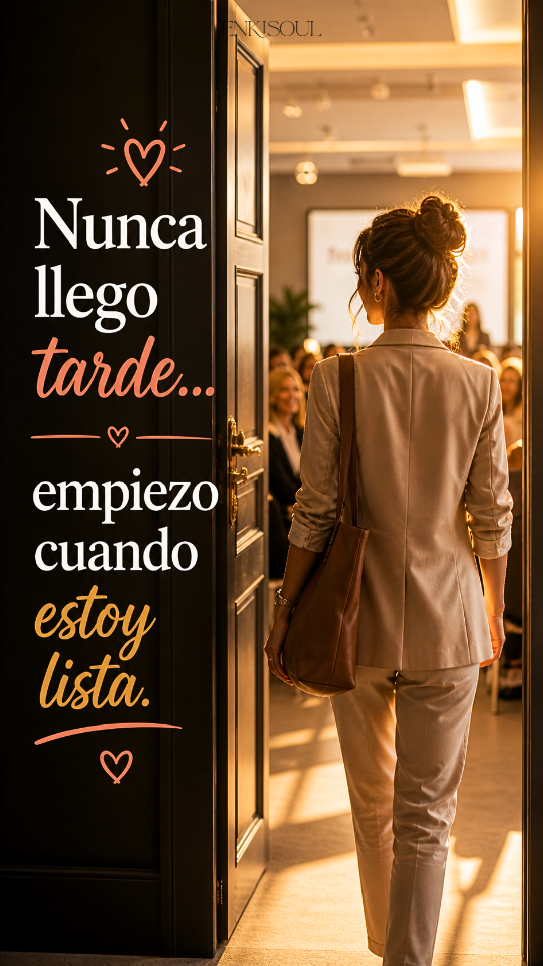 Nunca llego tarde, empiezo cuando estoy lista