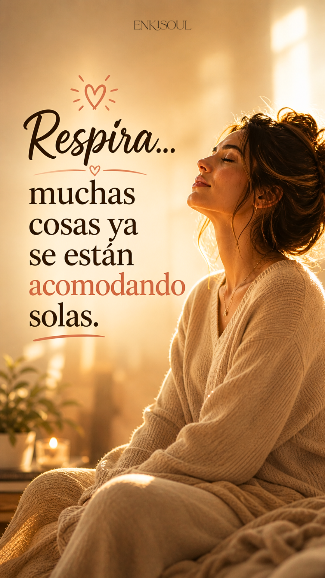 Respira, muchas cosas ya se están acomodando solas