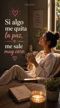 Si algo me quita la paz, me sale muy caro
